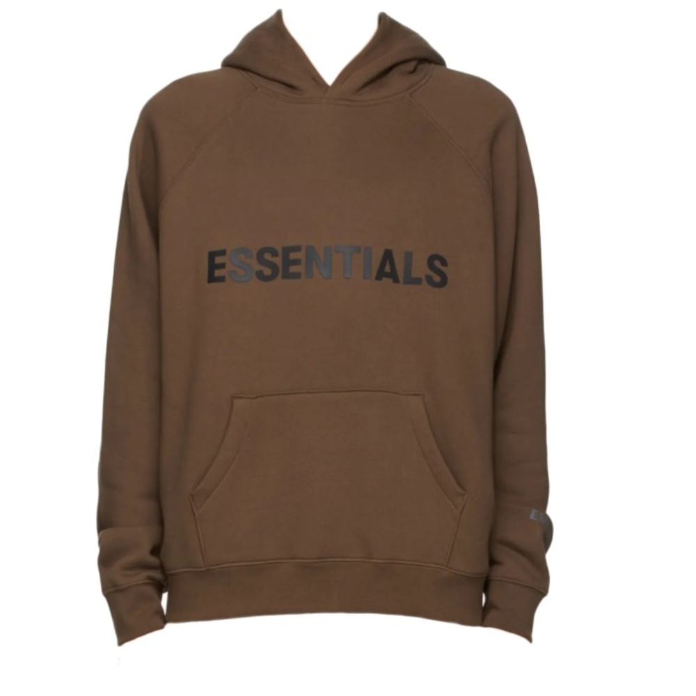 Authentic Fear of God Essentials x SSEENSE Hoodie in Brown Size S
